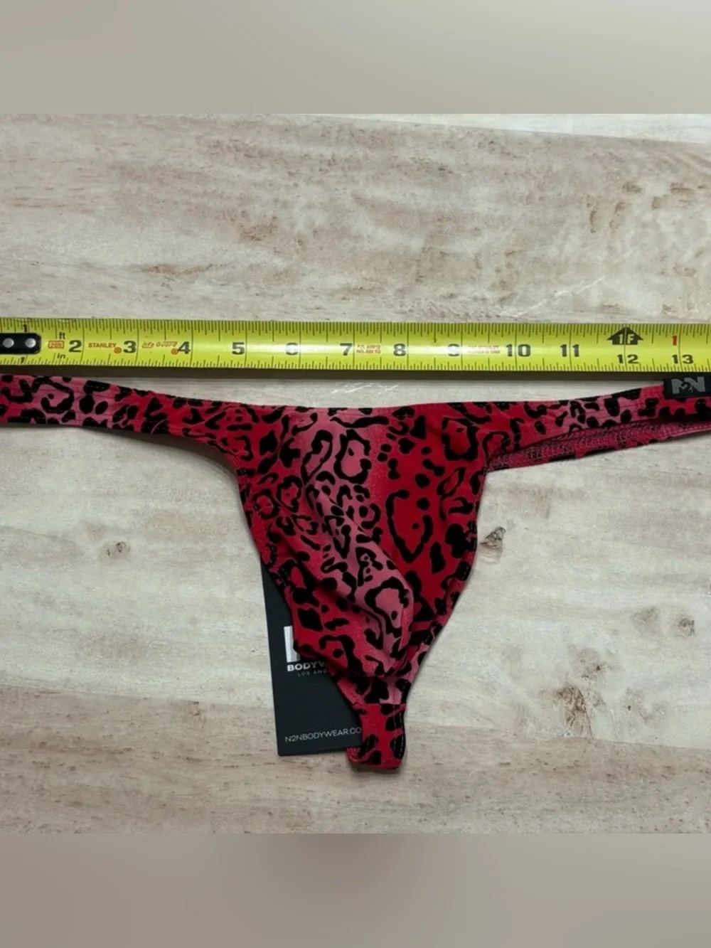 N2N BODYWEAR Wild One Animal Print Micro Thong Swimsuit